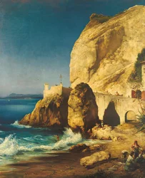 Piece on the Shores of Capri with People